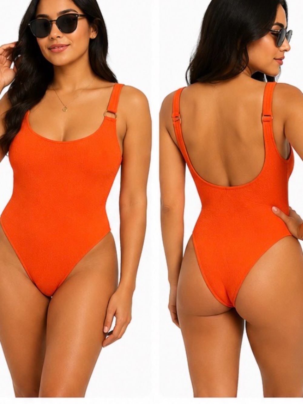 Rebecca Minkoff  NewHigh Cut Cheeky One Piece Swimsuit XL beach vacation resort